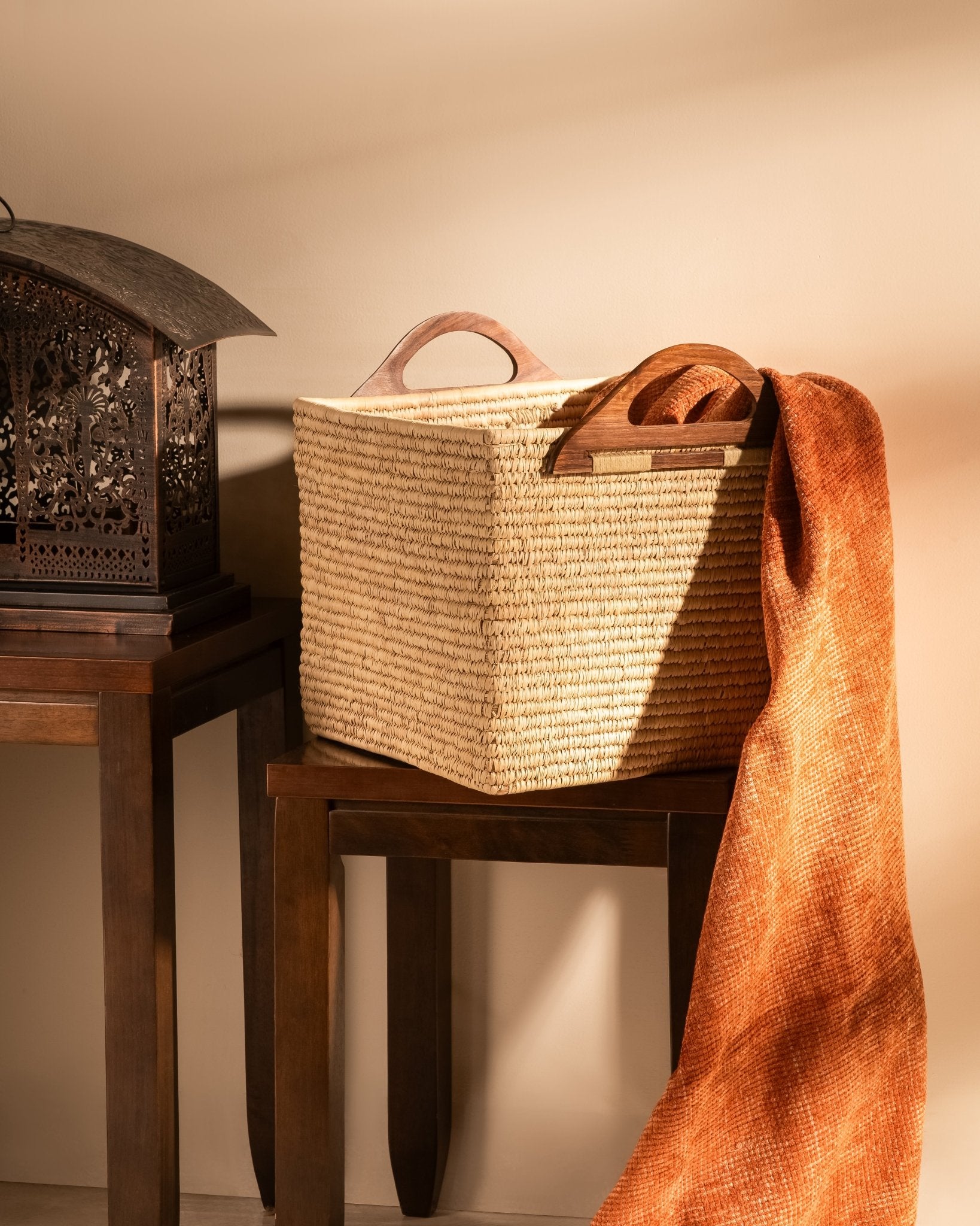 Sabai & Palm Storage Basket – Baskets & Boxes on Brown Living™. SKU: SBLBAS017D. Img 1.