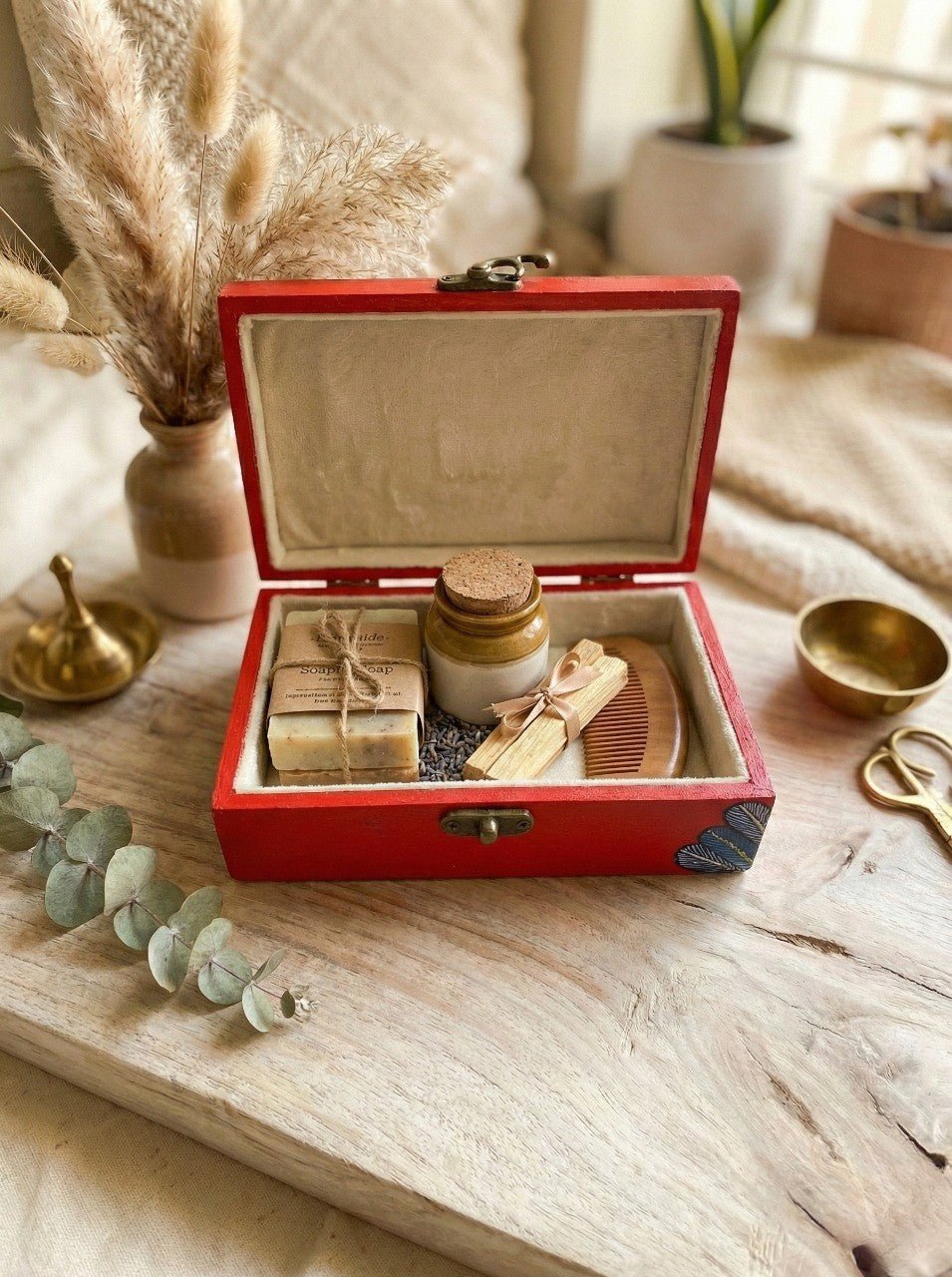 Sacred Bird Gond Art Utility Box | Handcrafted Decorative Storage – Home Decor on Brown Living™. SKU: GDBPSBMDMC02. Img 2.