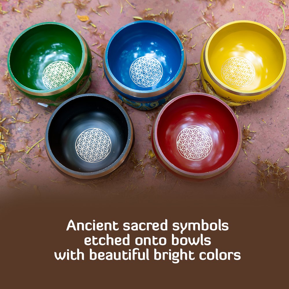 Sacred Mantra Bowls - 35 Inches - Blue – Musical Instruments by Sarveda available on Brown Living™. . SKU: MI - SB - P - BK - 3.5. Img 6.