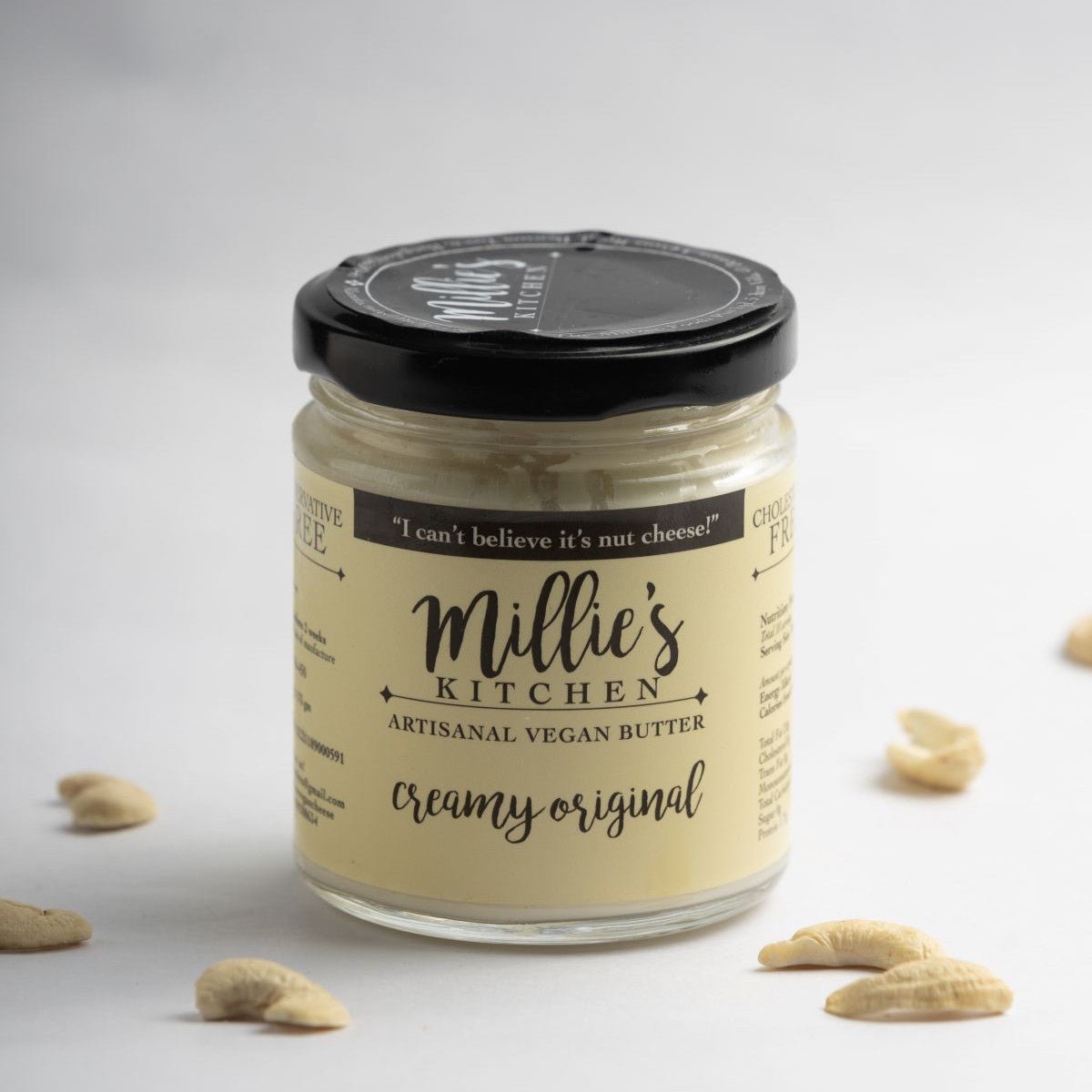 Salted Butter | Artisanal Cashew & Almond Milk Butter (Palm - Oil Free) – Jams & Spreads on Brown Living™. SKU: BU02SB. Img 1.