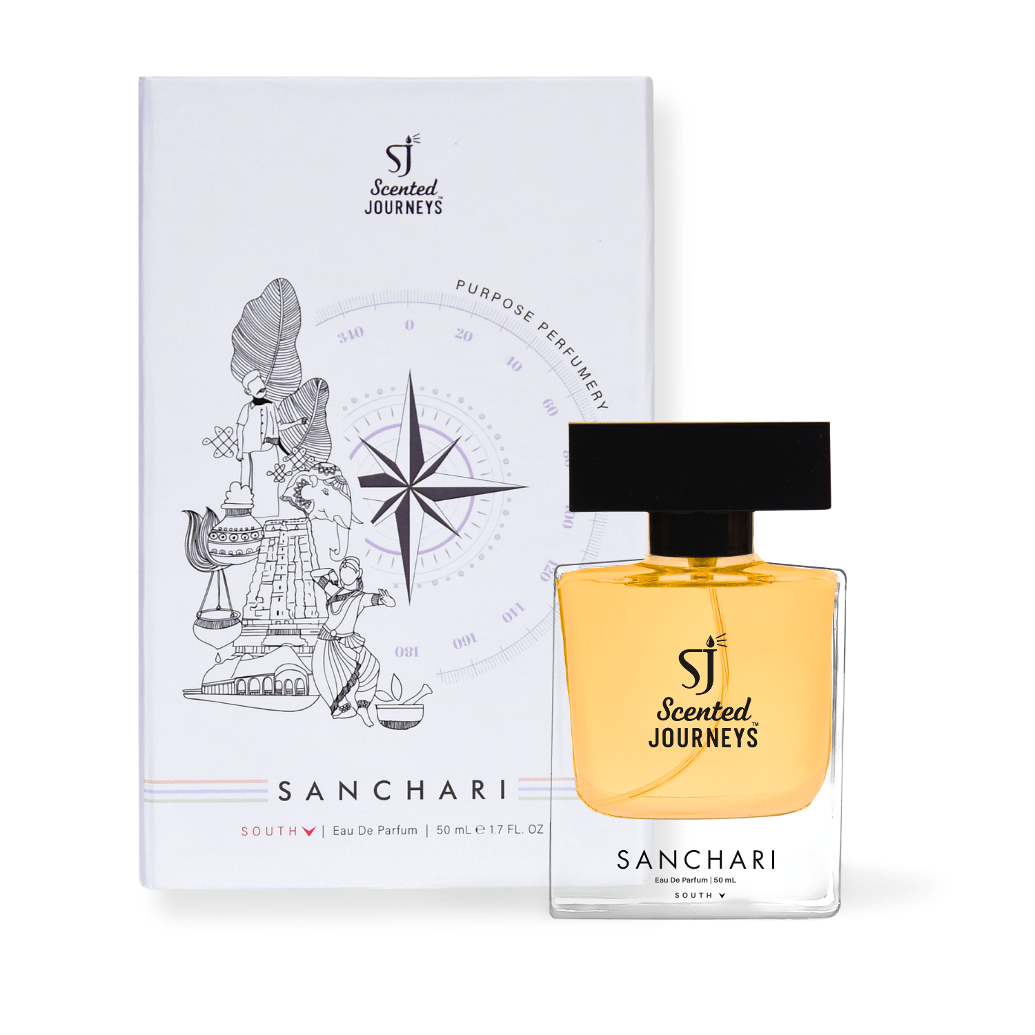 Sanchari Tuberose Vanilla Perfume 50ml | Floral Oriental Fragrance – Perfume on Brown Living™. SKU: SJEDPSAN50. Img 2.