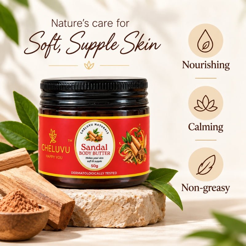 Sandalwood Body Butter for Deep Skin Moisturisation - 50g – Body Butter on Brown Living™. SKU: CS-03. Img 5.