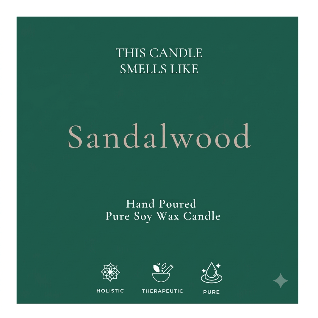 Sandalwood Soy Wax Golden Jar Candle Set | Essential Oil Candles – Candles & Fragrances on Brown Living™. SKU: ISC03. Img 4.