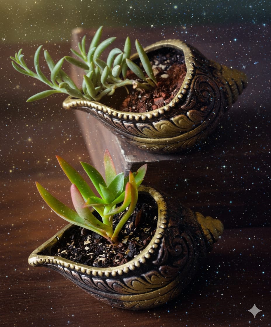 Sankh Planter 5 Inch | Decorative Terracotta Indoor & Outdoor Pot – Home & Garden on Brown Living™. SKU: PL15-8. Img 9.