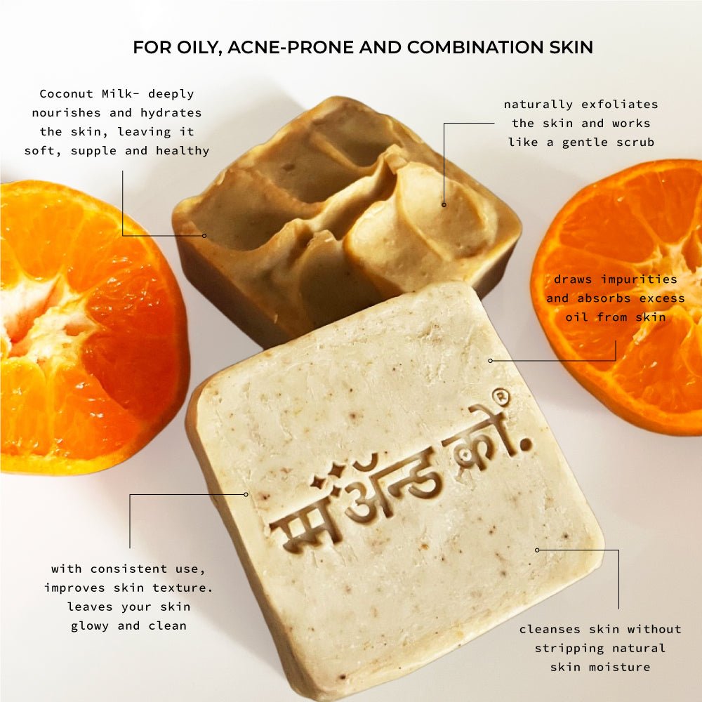 Sattvic Orange Cinnamon Coconut Milk Cold Process Soap – Body Soap on Brown Living™. SKU: CB02. Img 2.