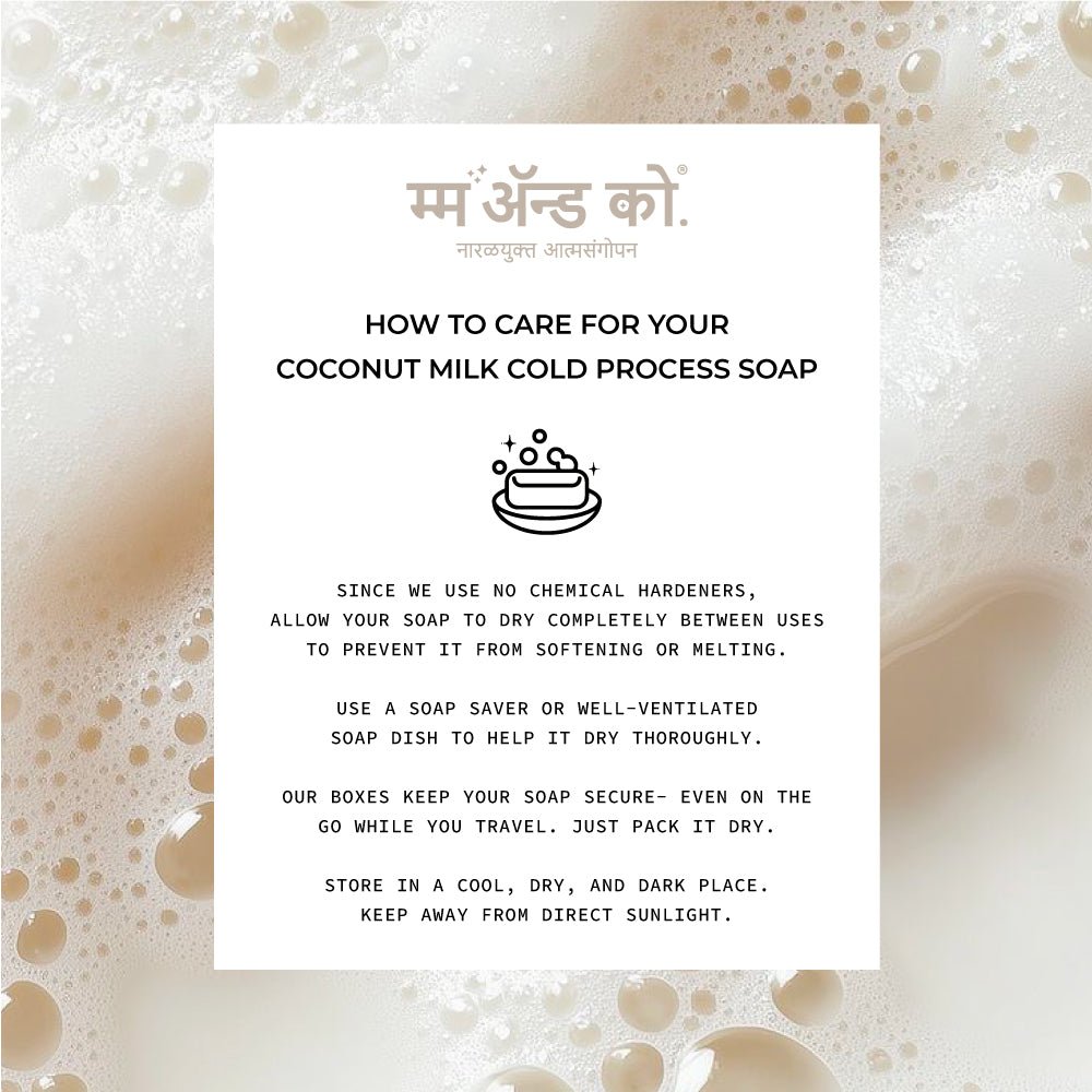Saumyaa Coconut Milk Cold Process Soap (Rose + Orange Lentils) – Body Soap on Brown Living™. SKU: CB03. Img 5.