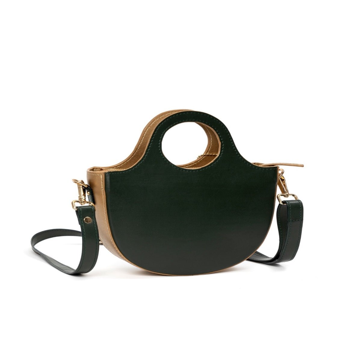 Savannah Vegan Leather Sling - Gold – Sling Bag by Green Hermitage available on Brown Living™. . SKU: MSGH2025 - 2001. Img 6.