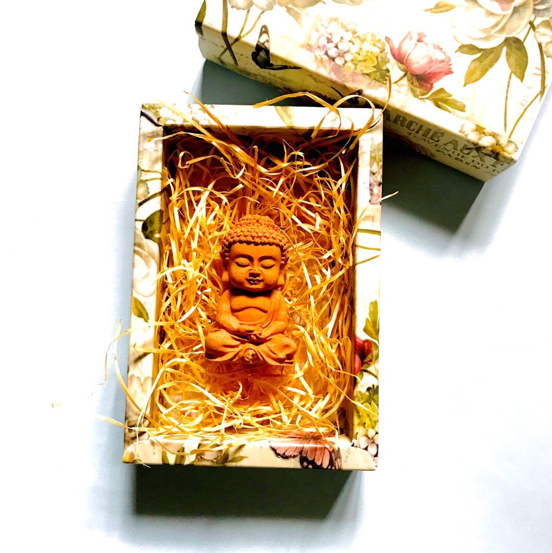 Scented Sculpture Meditating Buddha with Refill Fragrance – Candles & Fragrances on Brown Living™. SKU: SSCPBD2AZST1. Img 3.