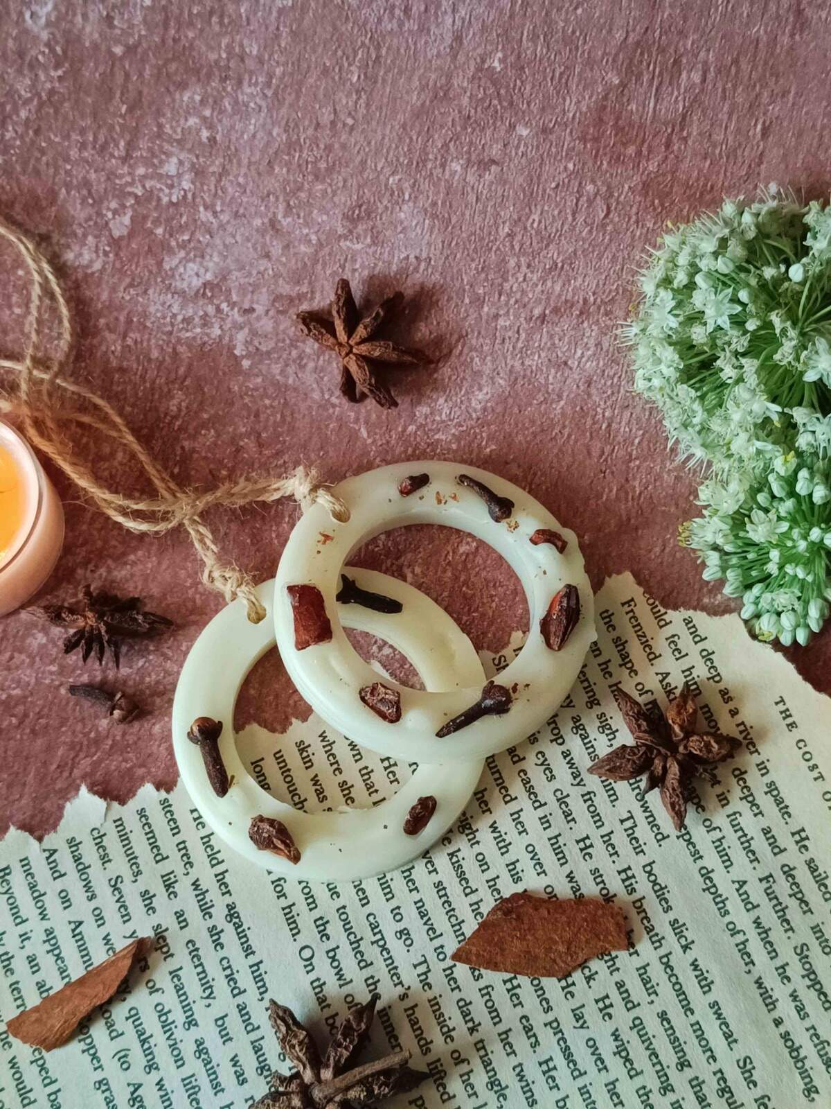Scented Soywax Air Freshener - Hollow Circle - Dry Spices | Verified Sustainable by Brown Living™