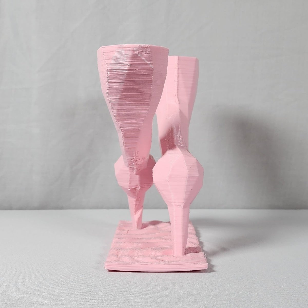 Secluded Flamboyance Plant - Based Pastel Pink Sculpture – Home Decor on Brown Living™. SKU: SEFLEDPLPPA103. Img 3.