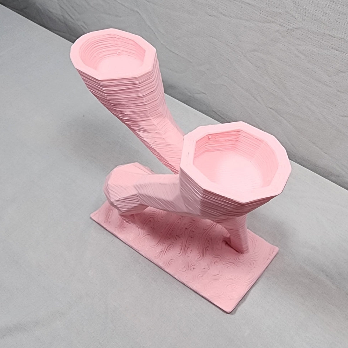 Secluded Flamboyance Plant - Based Pastel Pink Sculpture – Home Decor on Brown Living™. SKU: SEFLEDPLPPA103. Img 4.