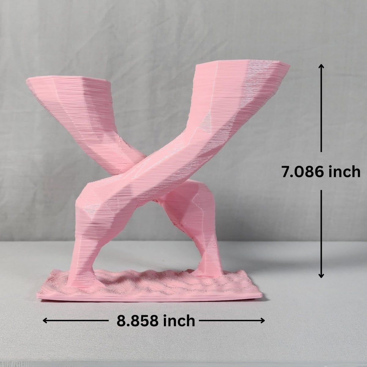 Secluded Flamboyance Plant - Based Pastel Pink Sculpture – Home Decor on Brown Living™. SKU: SEFLEDPLPPA103. Img 5.