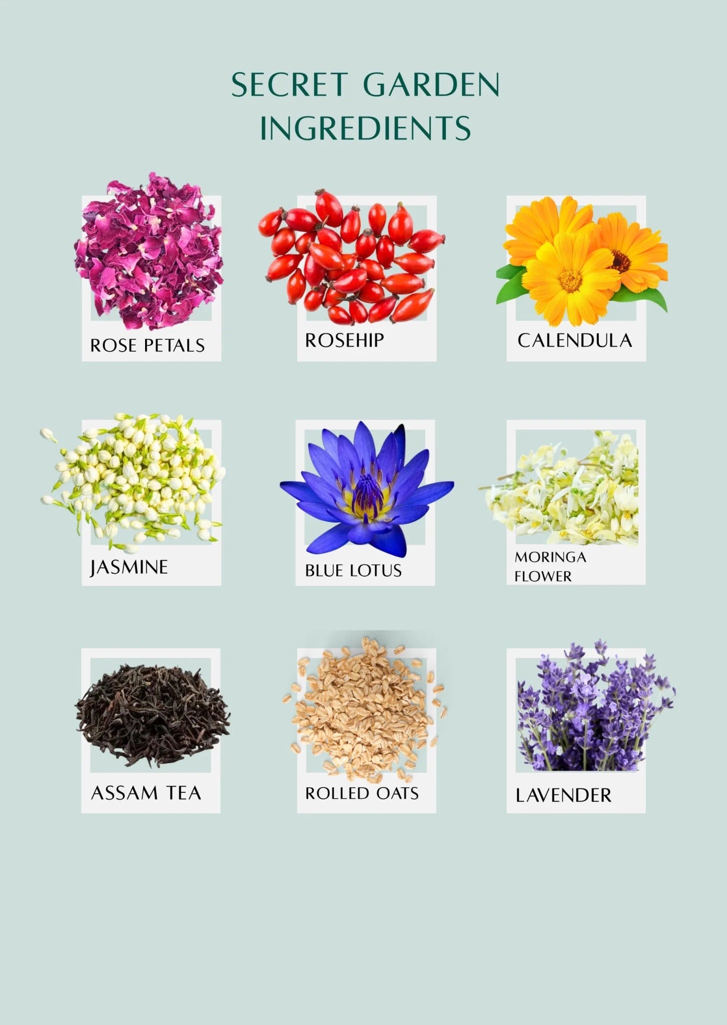 Secret Garden Bath Tea Herbal Soaking Bath Blend – Bath Salt on Brown Living™. SKU: 300006. Img 3.