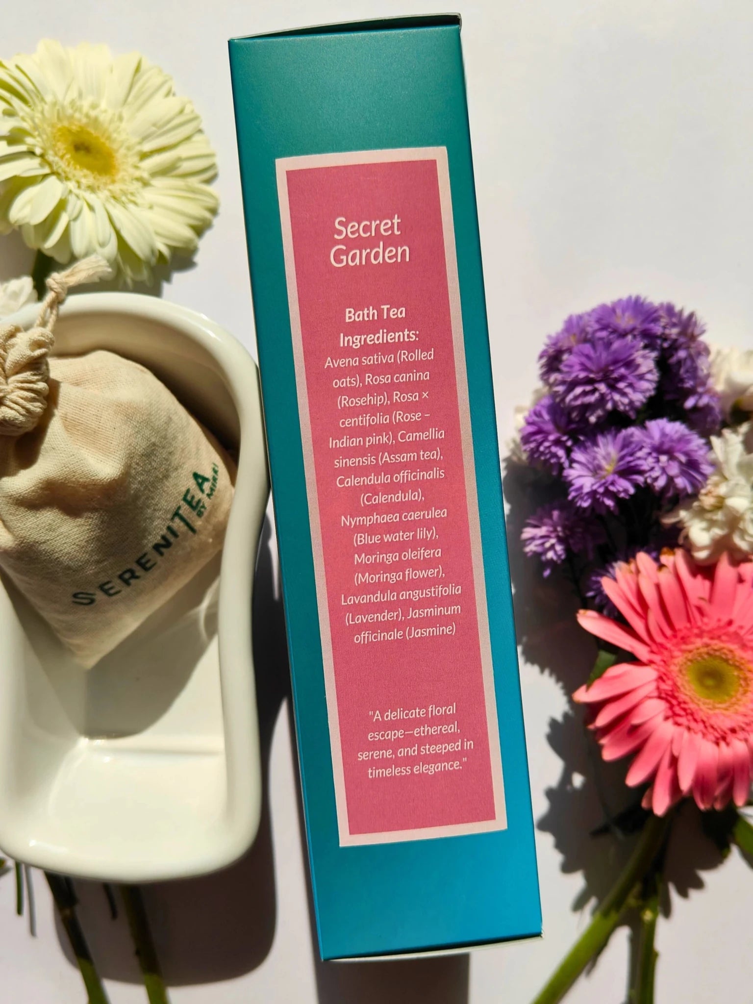 Secret Garden Bath Tea Herbal Soaking Bath Blend – Bath Salt on Brown Living™. SKU: 300006. Img 2.