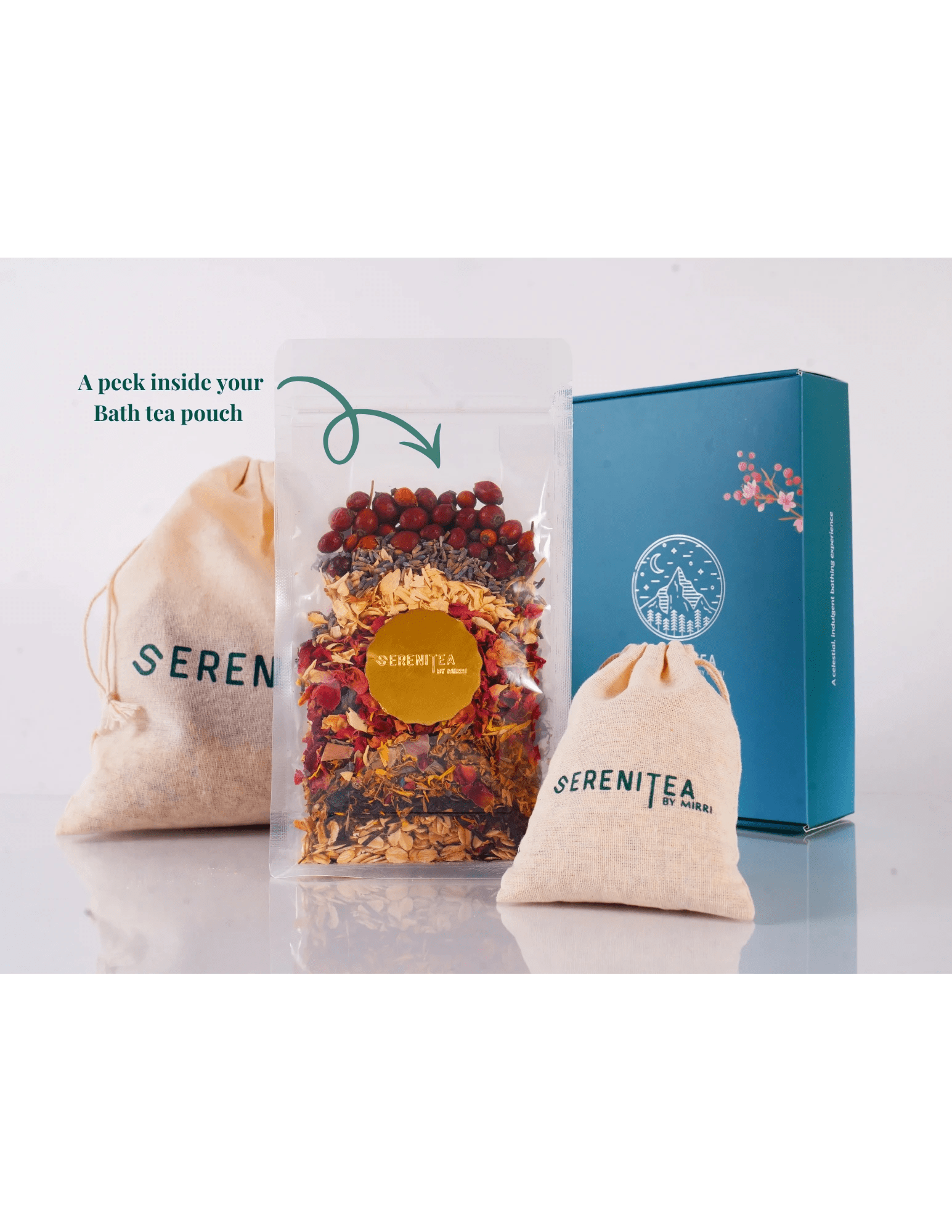 Secret Garden Bath Tea Herbal Soaking Bath Blend – Bath Salt on Brown Living™. SKU: 300006. Img 4.