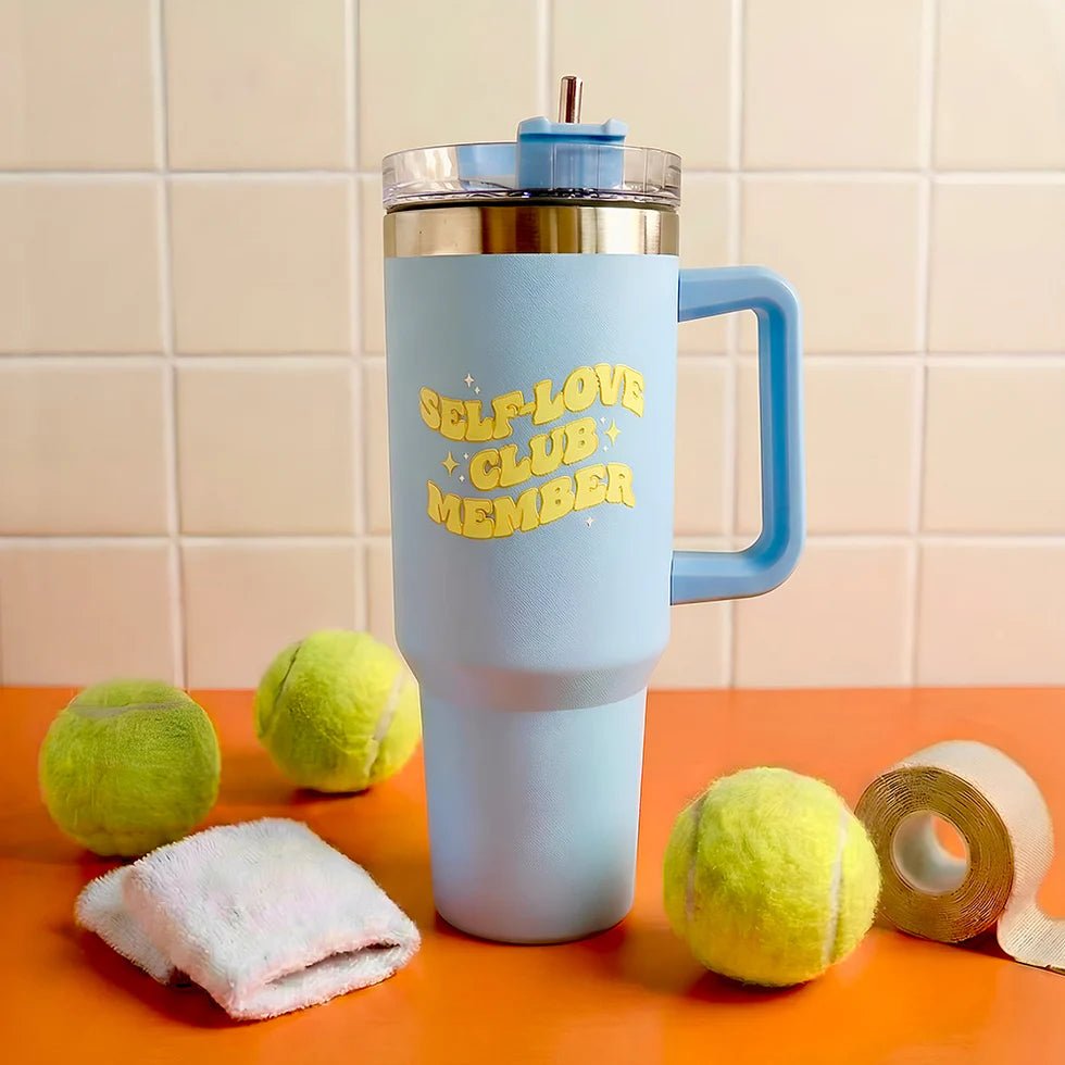 Self Love Club Member Tumbler | Reusable Insulated Drinkware – Bottles & Sippers on Brown Living™. SKU: MS-DRK-0023. Img 1.
