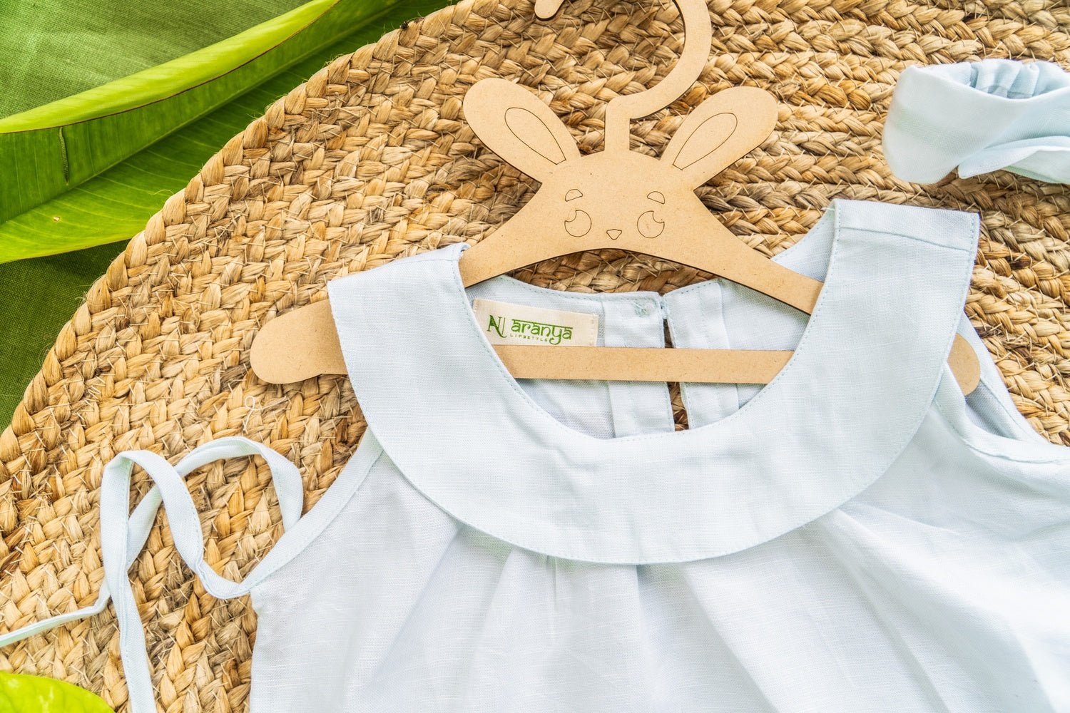 Serene Blue Top for Babies | Soft & Breathable Summer Wear – Kids Tops on Brown Living™. SKU: ARN0011_0-3. Img 2.
