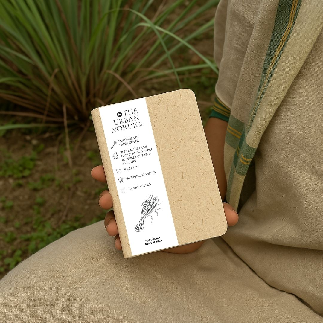 Set of 2 - Lemongrass Cover A5 & A6 Diary Pack with FSC Certified Paper – Notebooks & Notepads by The Urban Nordic available on Brown Living™. . SKU: NTLGSETA5HCA6SBRDFSC - 1 - . Img 7.