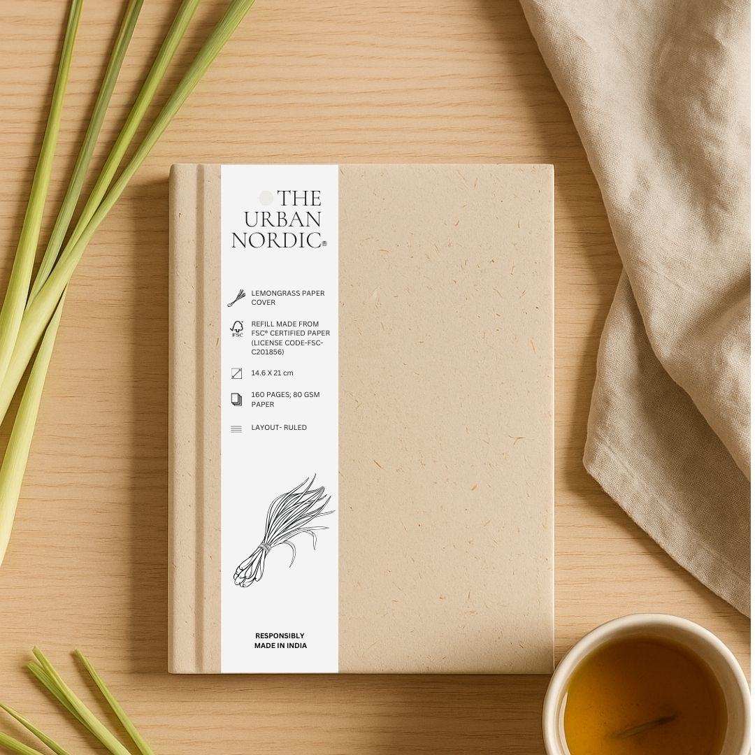 Set of 2 - Lemongrass Cover A5 & A6 Diary Pack with FSC Certified Paper – Notebooks & Notepads by The Urban Nordic available on Brown Living™. . SKU: NTLGSETA5HCA6SBRDFSC - 1 - . Img 3.