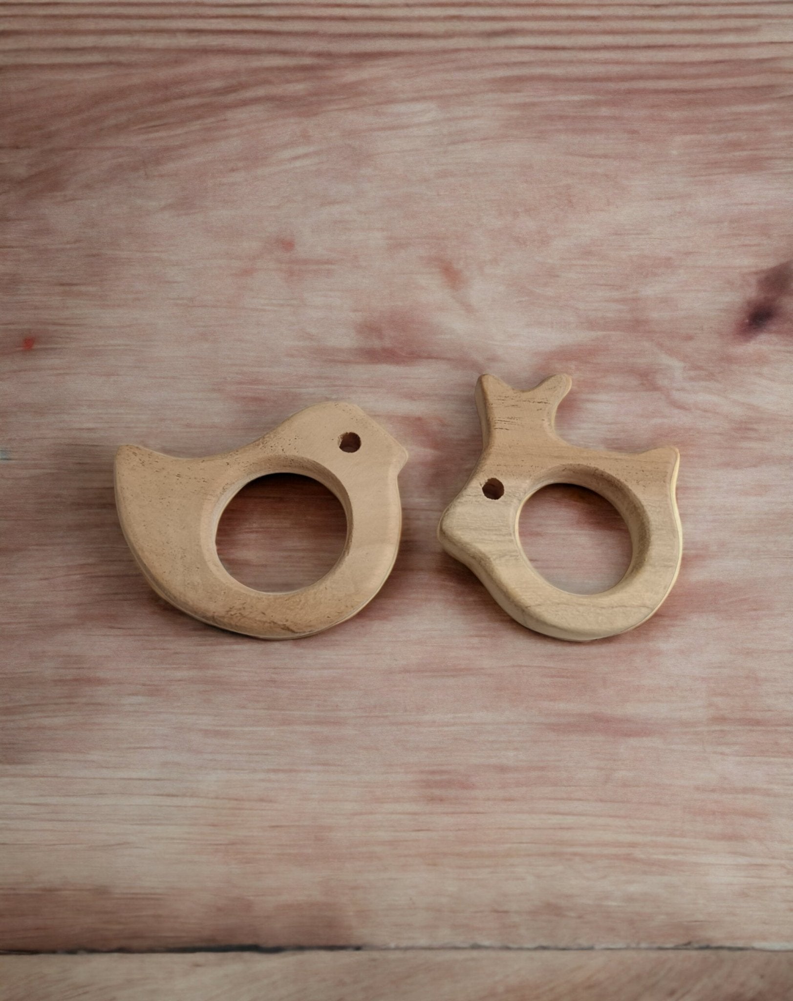 Set Of 2 Soothing Neem Wooden Teethers – Dove & Rabbit Shapes – Baby Teethers & Soothers on Brown Living™. SKU: T_DV-RBT. Img 6.