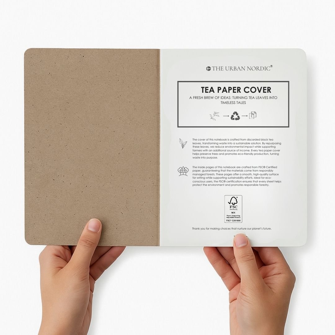 Set of 2 - Tea Paper Cover Softbound A5 & A6 Notebooks - The Urban Nordic – Notebooks & Notepads by The Urban Nordic available on Brown Living™. . SKU: BRTESETA5HCA6SBRDFSC - 1. Img 4.