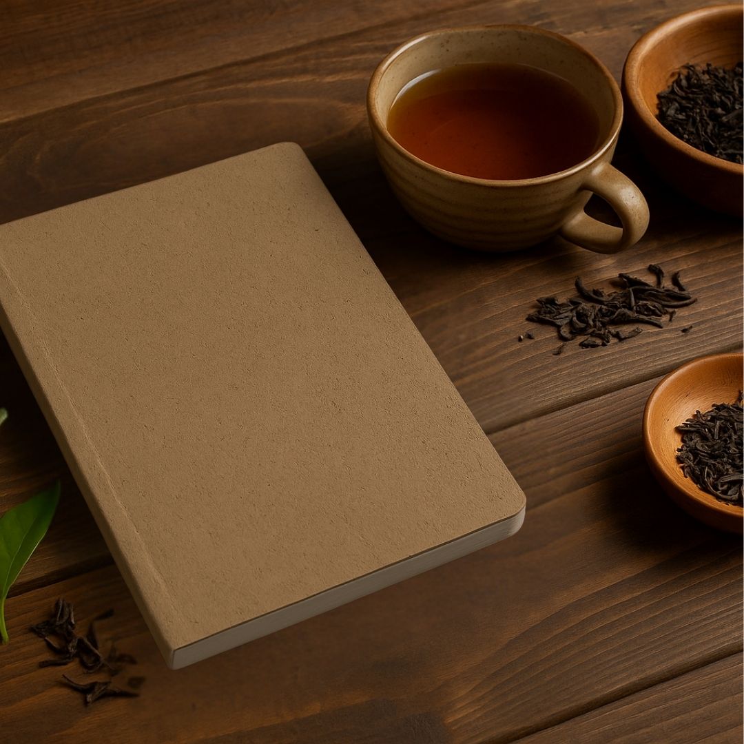 Set of 2 - Tea Paper Cover Softbound A5 & A6 Notebooks - The Urban Nordic – Notebooks & Notepads by The Urban Nordic available on Brown Living™. . SKU: BRTESETA5HCA6SBRDFSC - 1. Img 2.
