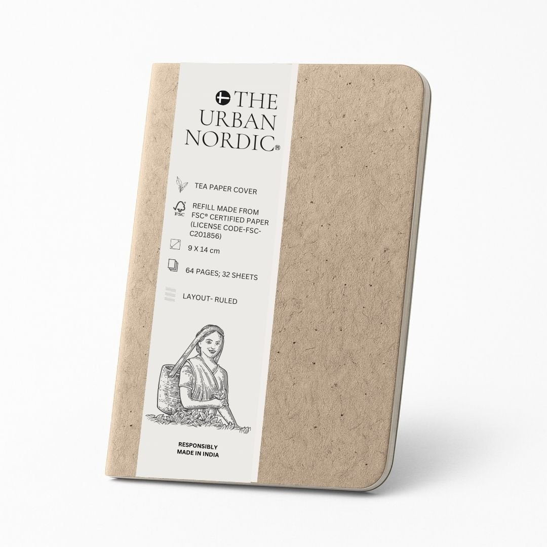 Set of 2 - Tea Paper Cover Softbound A5 & A6 Notebooks - The Urban Nordic – Notebooks & Notepads by The Urban Nordic available on Brown Living™. . SKU: BRTESETA5HCA6SBRDFSC - 1. Img 8.