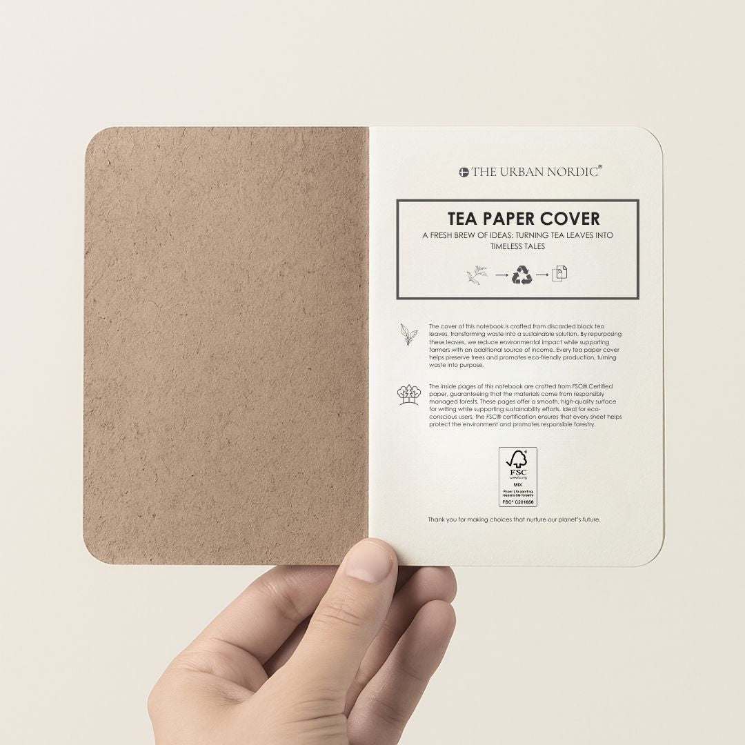 Set of 2 - Tea Paper Cover Softbound A5 & A6 Notebooks - The Urban Nordic – Notebooks & Notepads by The Urban Nordic available on Brown Living™. . SKU: BRTESETA5HCA6SBRDFSC - 1. Img 6.