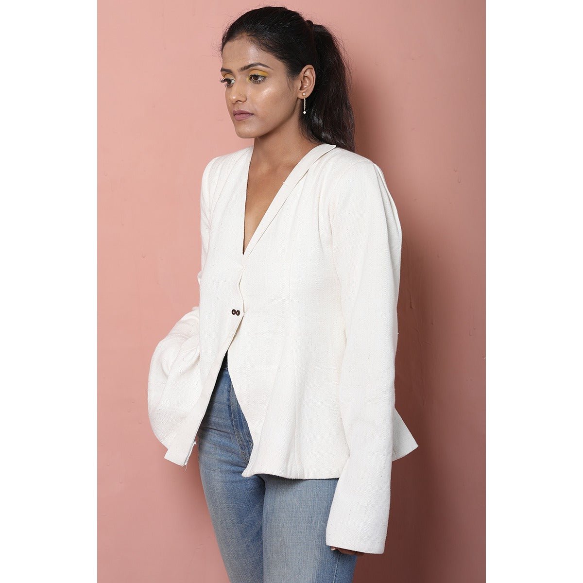 Shasta Blazer | Smart Casual Women Blazer | Tailored Jacket – Womens Blazer on Brown Living™. SKU: DL0131XSn. Img 4.