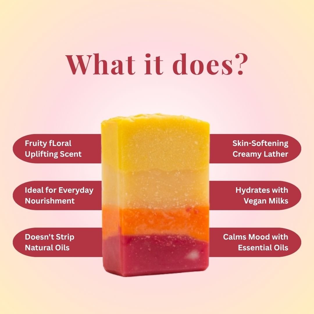 She Smiles Like Sunshine Natural Floral Soap | 100g – Body Soap by Kaura available on Brown Living™. . SKU: KI303. Img 7.