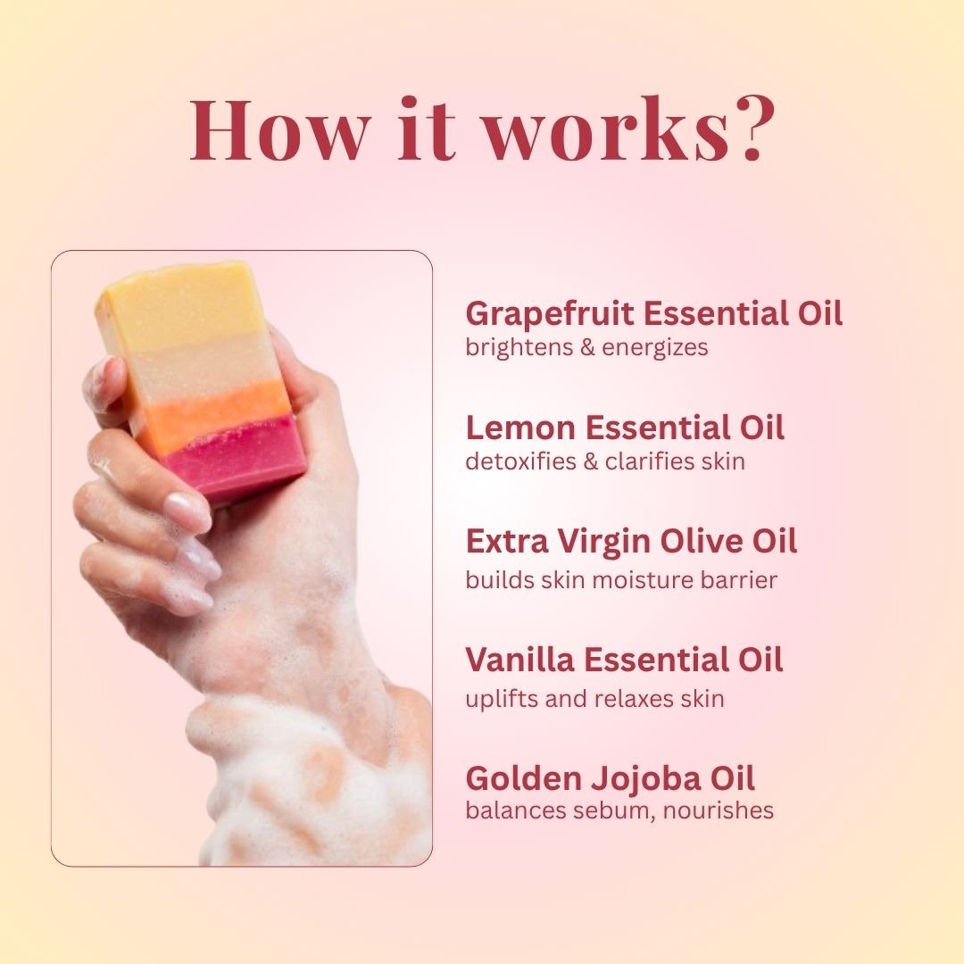 She Smiles Like Sunshine Natural Floral Soap | 100g – Body Soap by Kaura available on Brown Living™. . SKU: KI303. Img 6.