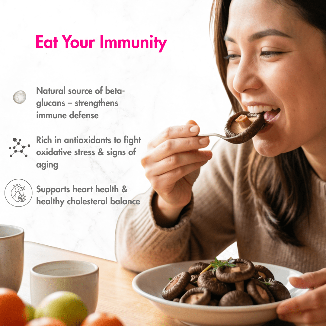 Shiitake Mushroom – Dried White Mushroom 100g – Canned & Jarred Food on Brown Living™. SKU: Shittake. Img 3.