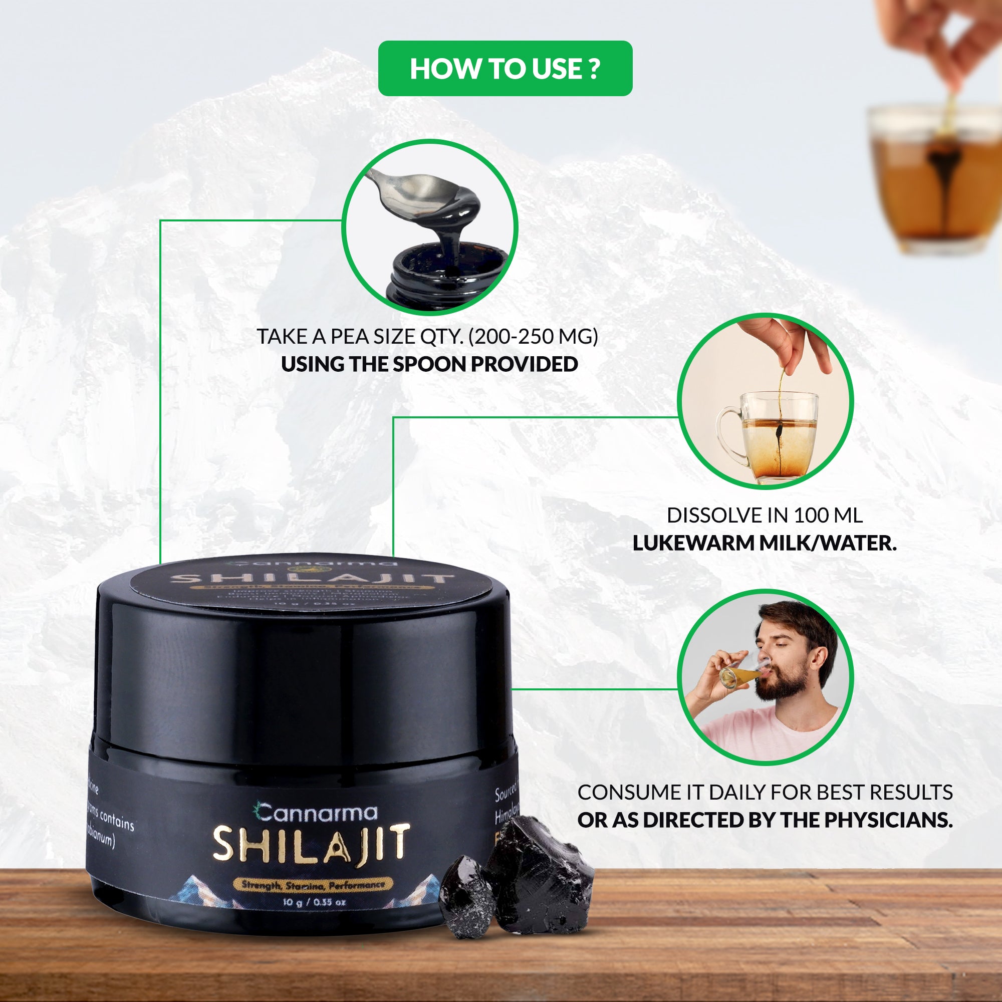 Shilajit | Pure Himalayan Resin for Strength & Wellness – Health & Energy Drinks on Brown Living™. SKU: INCLSR. Img 2.