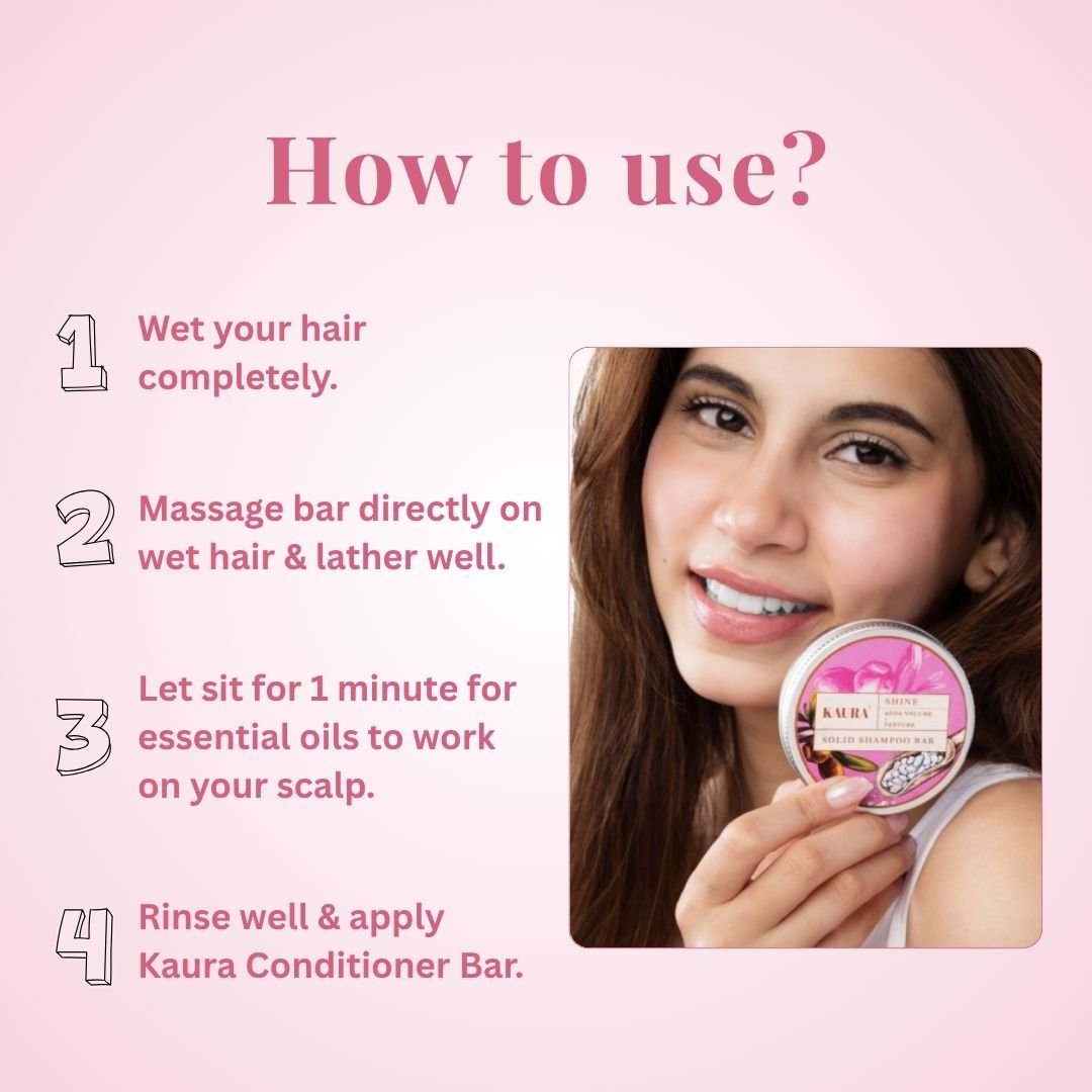 Shine Shampoo Bar for Lustrous, Shiny, Healthy Hair | 55g – Hair Shampoo by Kaura available on Brown Living™. . SKU: KI381. Img 5.