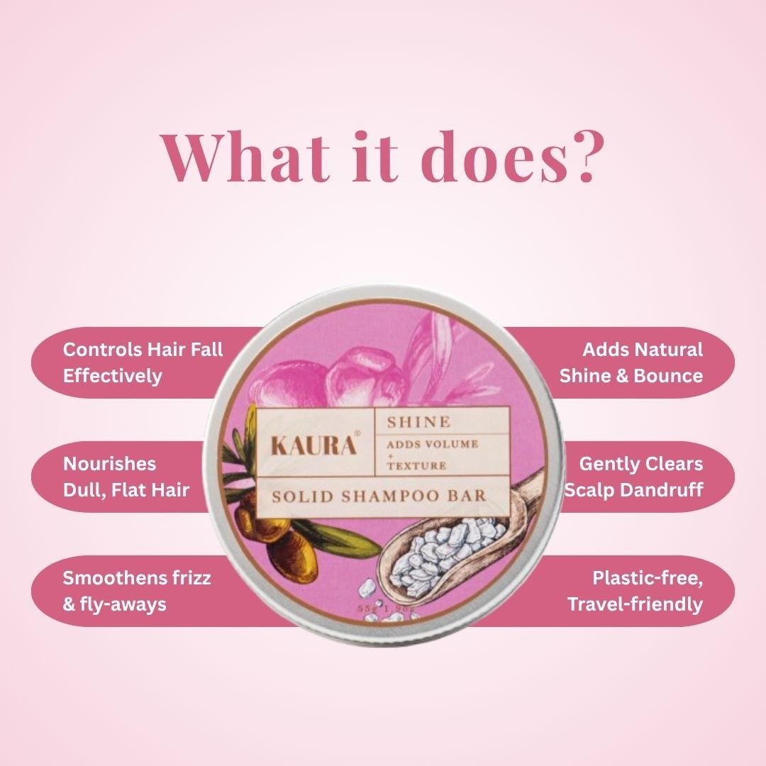 Shine Shampoo Bar for Lustrous, Shiny, Healthy Hair | 55g – Hair Shampoo by Kaura available on Brown Living™. . SKU: KI381. Img 2.