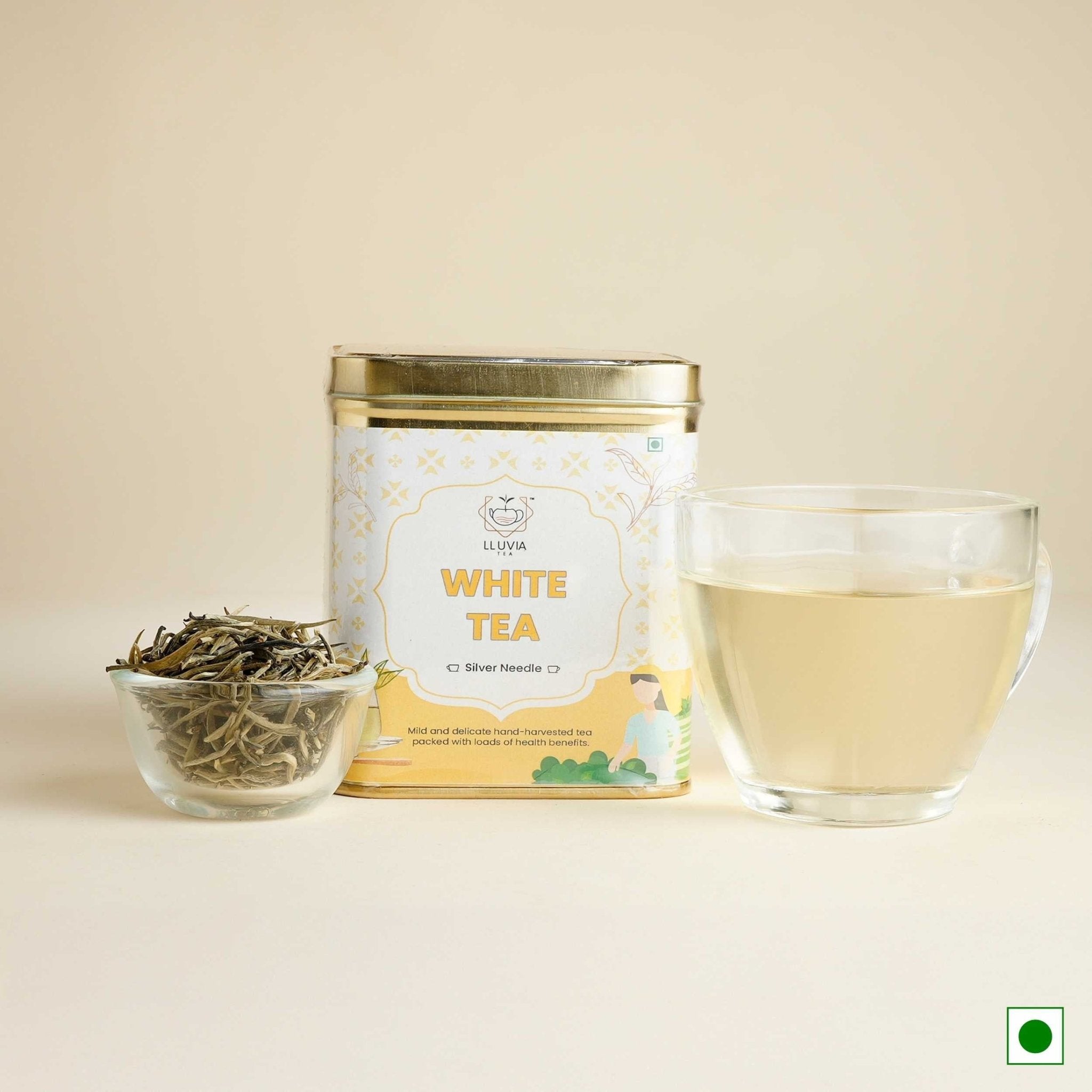 Silver Needle White Tea – Hand-Plucked, Rich in Antioxidants – 50g – Tea on Brown Living™. SKU: WTTin50New. Img 10.
