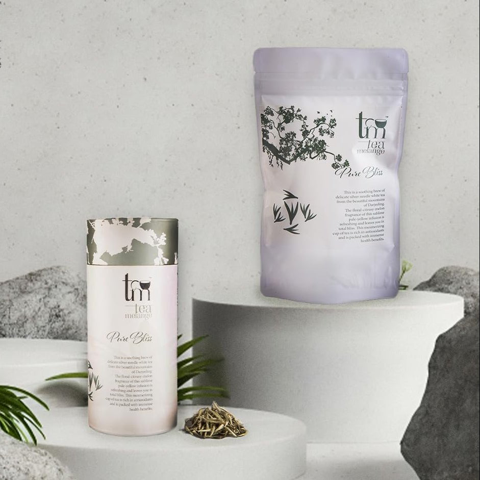 Silver Needle White Tea | Ultra Premium White Tea Blend – Tea on Brown Living™. SKU: TM_PB. Img 1.