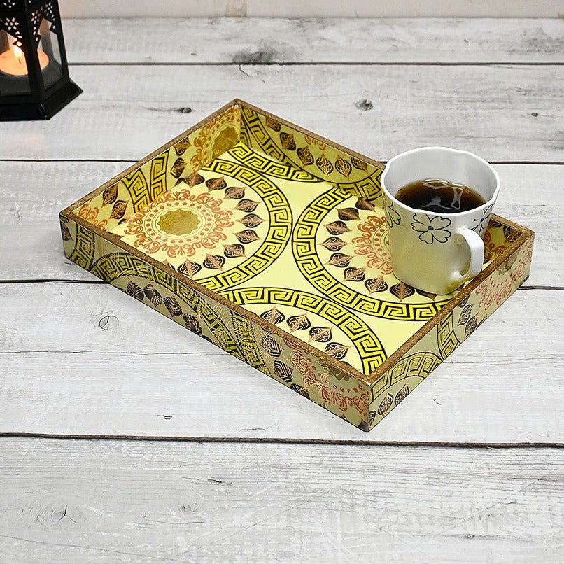 Single Wooden Serving Tray – Trays & Platters on Brown Living™. SKU: 3MJ00121TYC. Img 1.