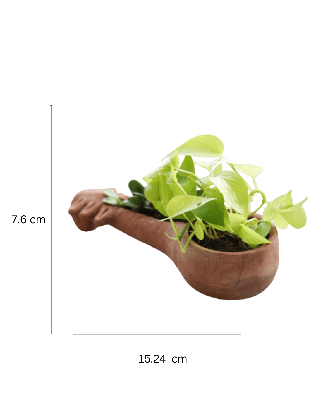 Sitar Vibe Handcrafted Musical Clay Planter – Pots & Planters on Brown Living™. SKU: A0_plt_0024. Img 8.