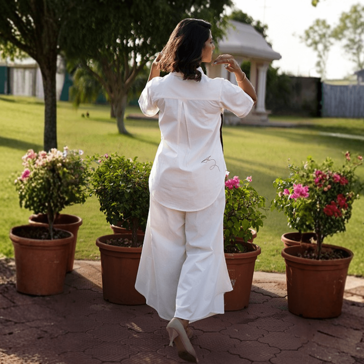 Skyward Nostalgia Co - ord Set for Women | Comfortable Wear – Womens Co - Ord Sets on Brown Living™. SKU: AAYU-61. Img 3.