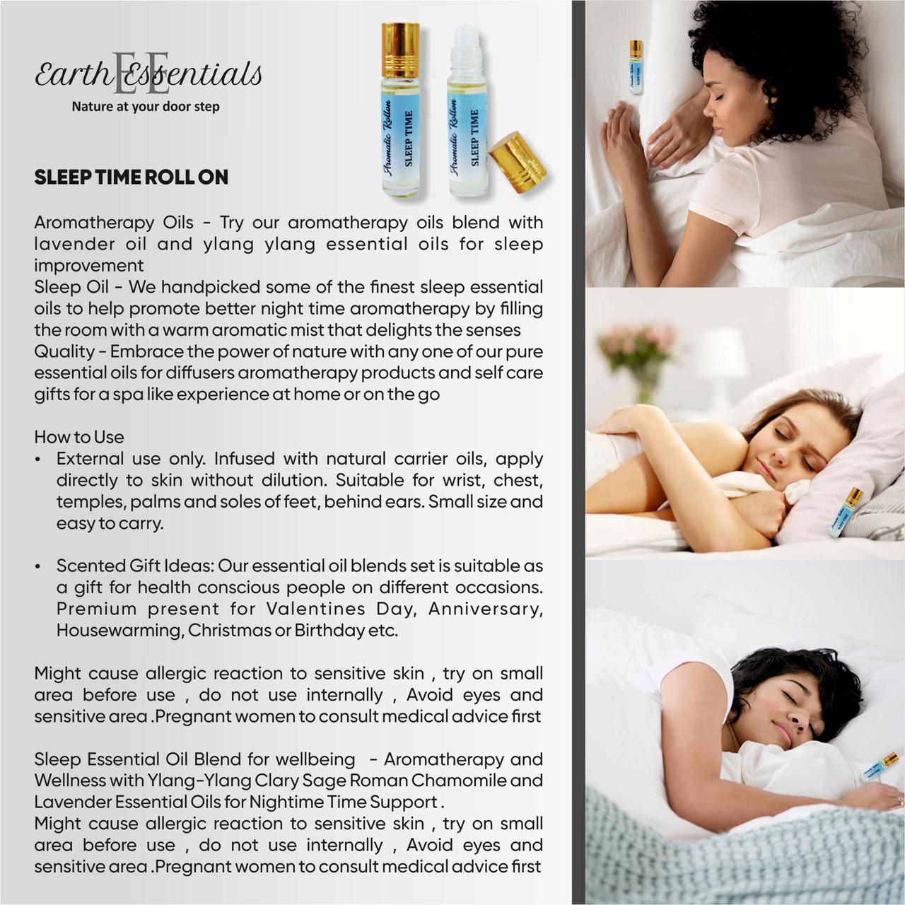 Sleep Time Essential Oil Blend – Aids in Restful & Deep Sleep – Essential Oils on Brown Living™. SKU: Aromatic-03. Img 2.