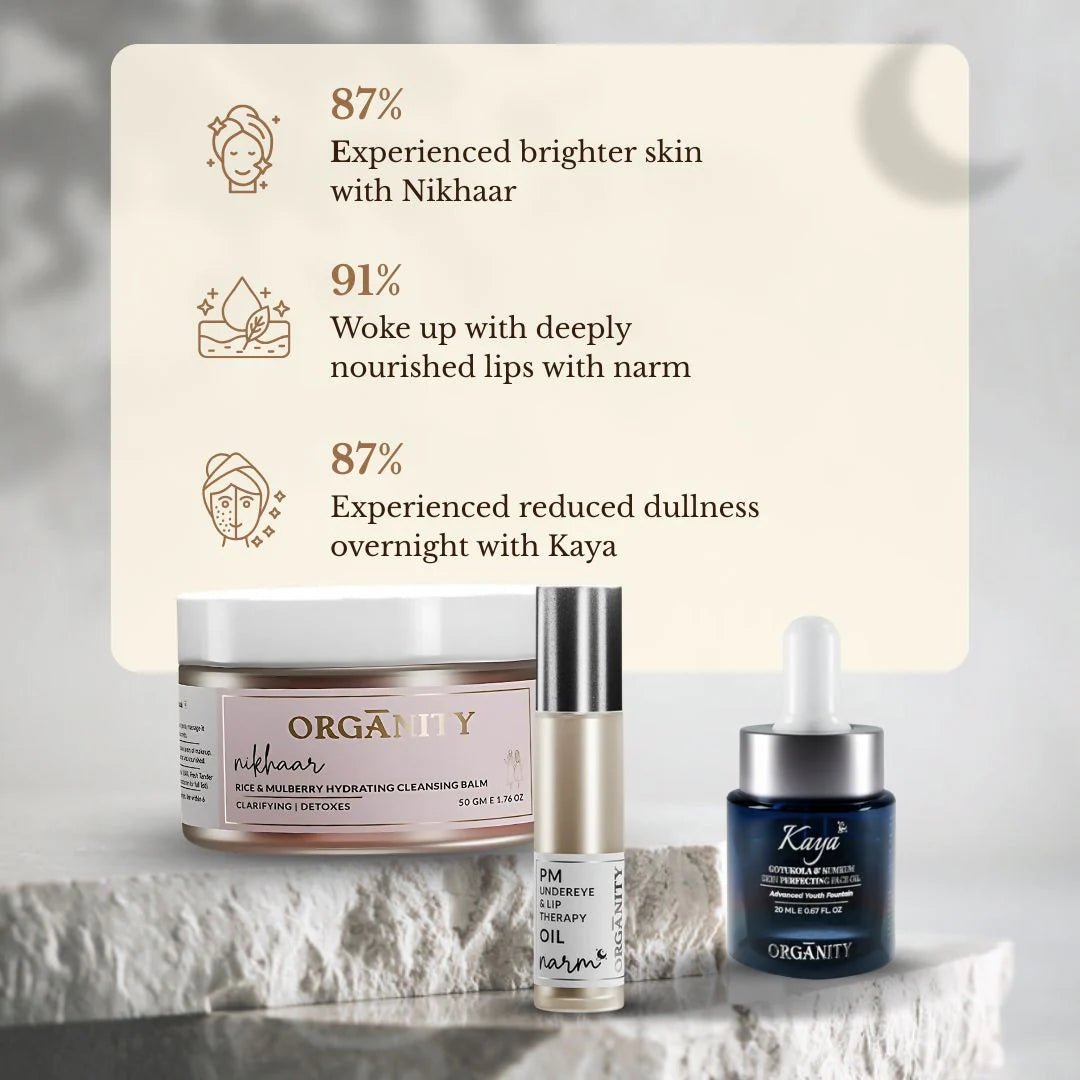 Sleep & Transform Skincare: Cleansing Balm, Face Oil, Eye Care – Face Oil on Brown Living™. SKU: CNRSET001. Img 6.