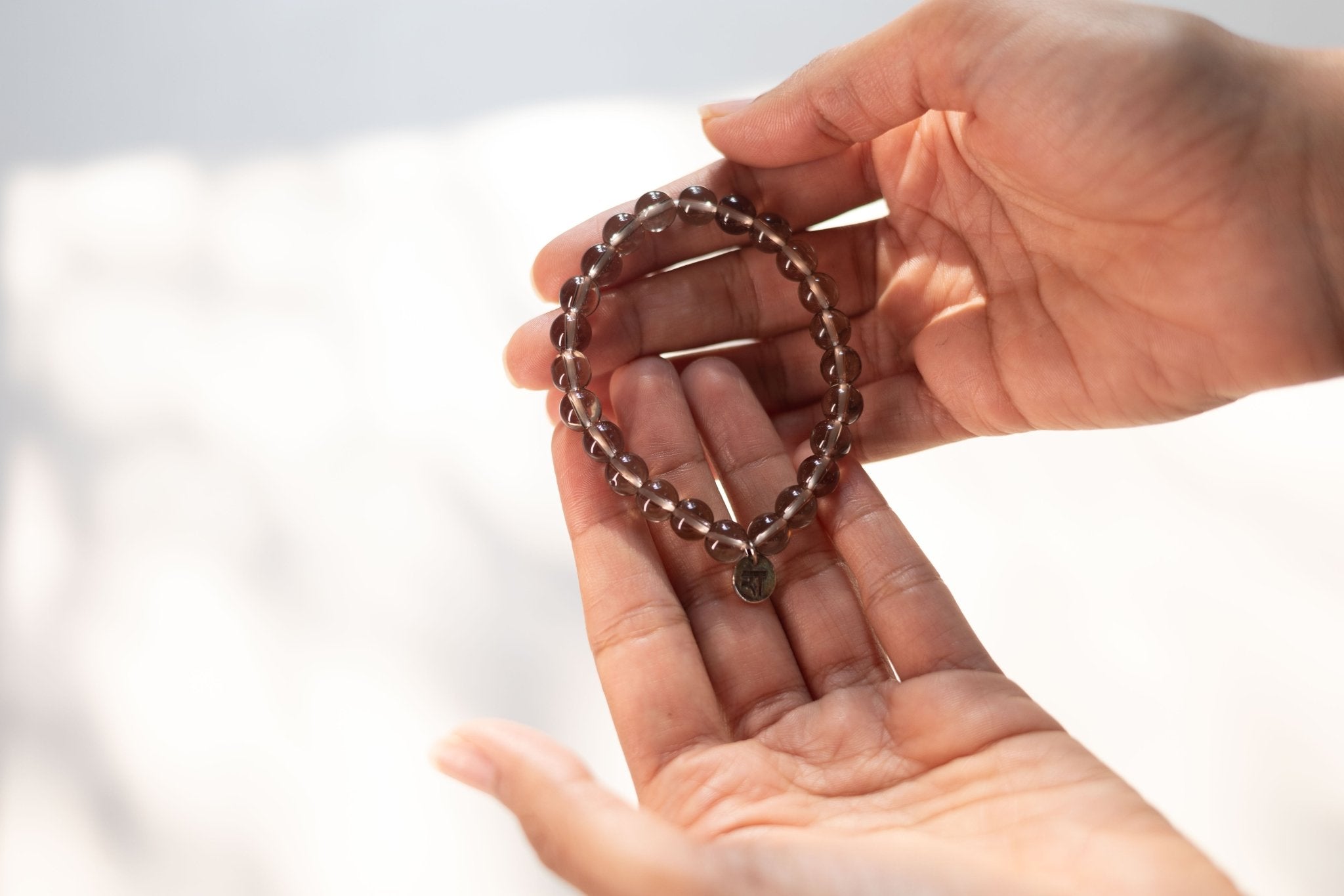 Smoky Quartz Bracelet | Healing Crystal Jewelry – Womens Bracelets on Brown Living™. SKU: RA-BR-SQ-01. Img 3.