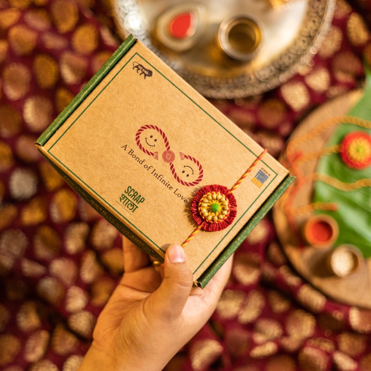 Sneh Handmade Plantable Eco - friendly Rakhi | Grows into Plant – Rakhi by Scrapshala available on Brown Living™. . SKU: SSR010. Img 5.