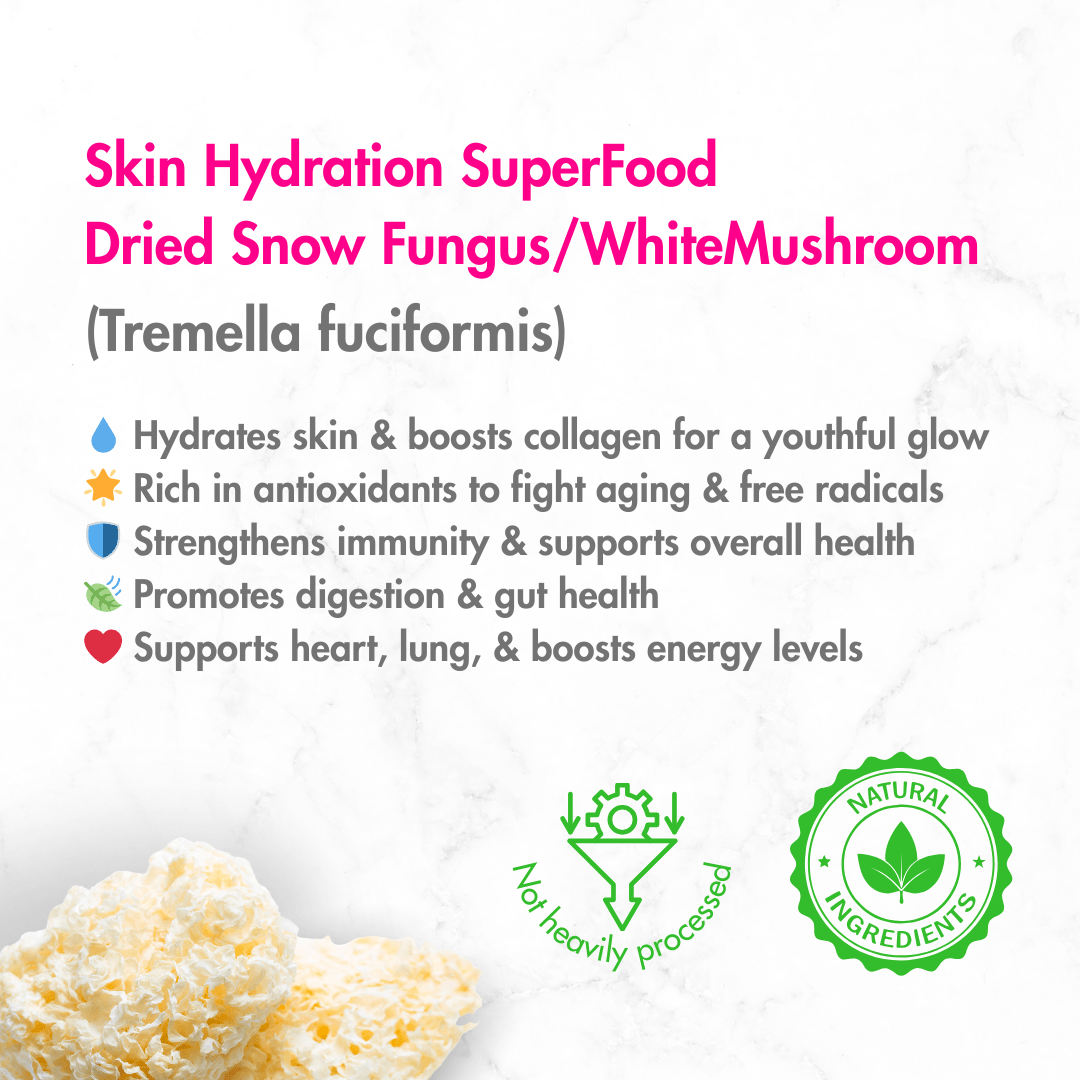 Snow Fungus Mushroom | Dried White Mushroom | Tremella | 75g (2 Pcs) – World Gourmet Food on Brown Living™. SKU: B0F6NF8C7F. Img 3.