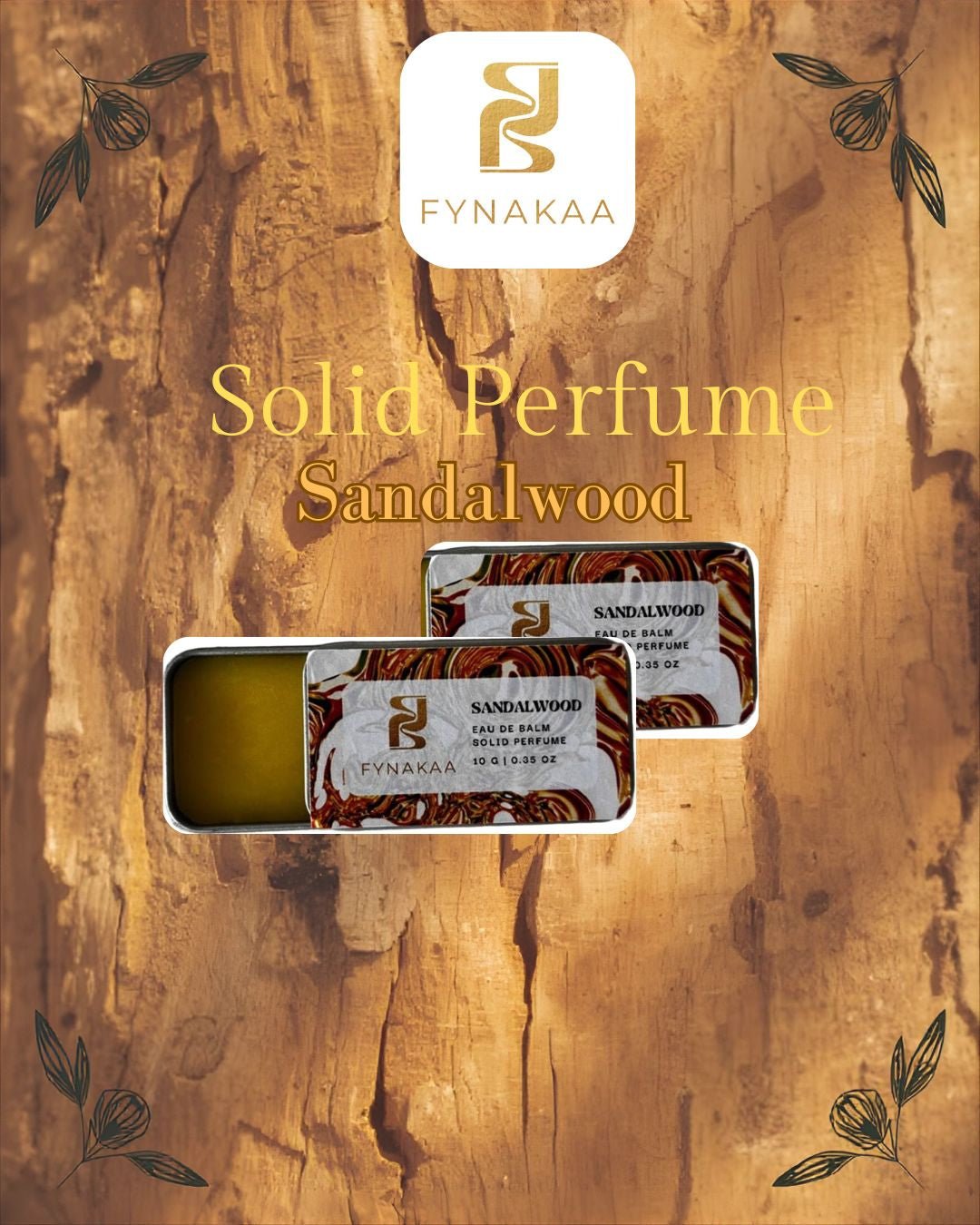 Solid Perfume Sandalwood | Woody Alcohol - Free Long - Lasting Fragrance – Perfume on Brown Living™. SKU: SAN5006X. Img 4.
