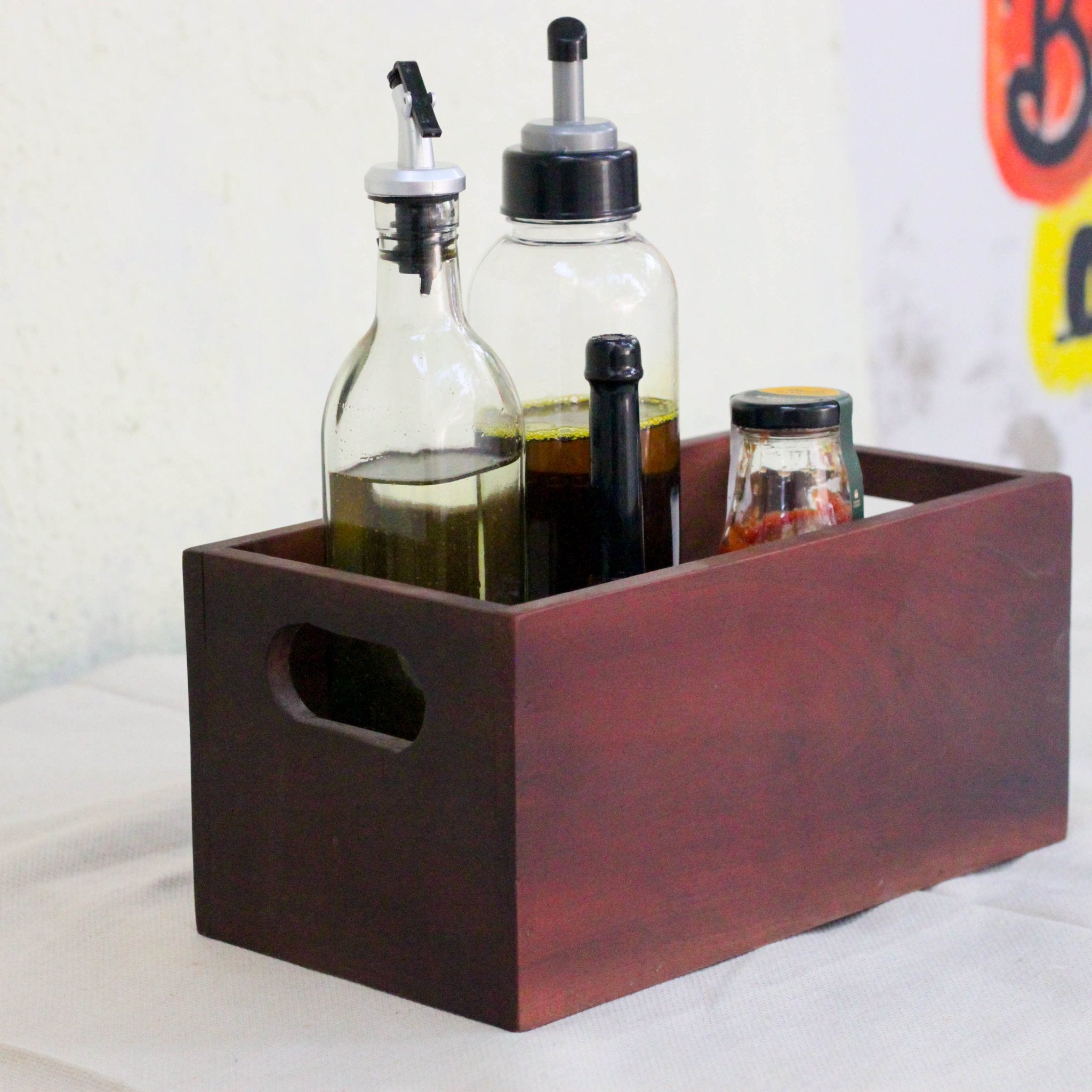 Solid Wood Aaira Oil Box & Organizer | Elegant Kitchen & Dining Table – Kitchen Organizers on Brown Living™. SKU: BL0101. Img 6.