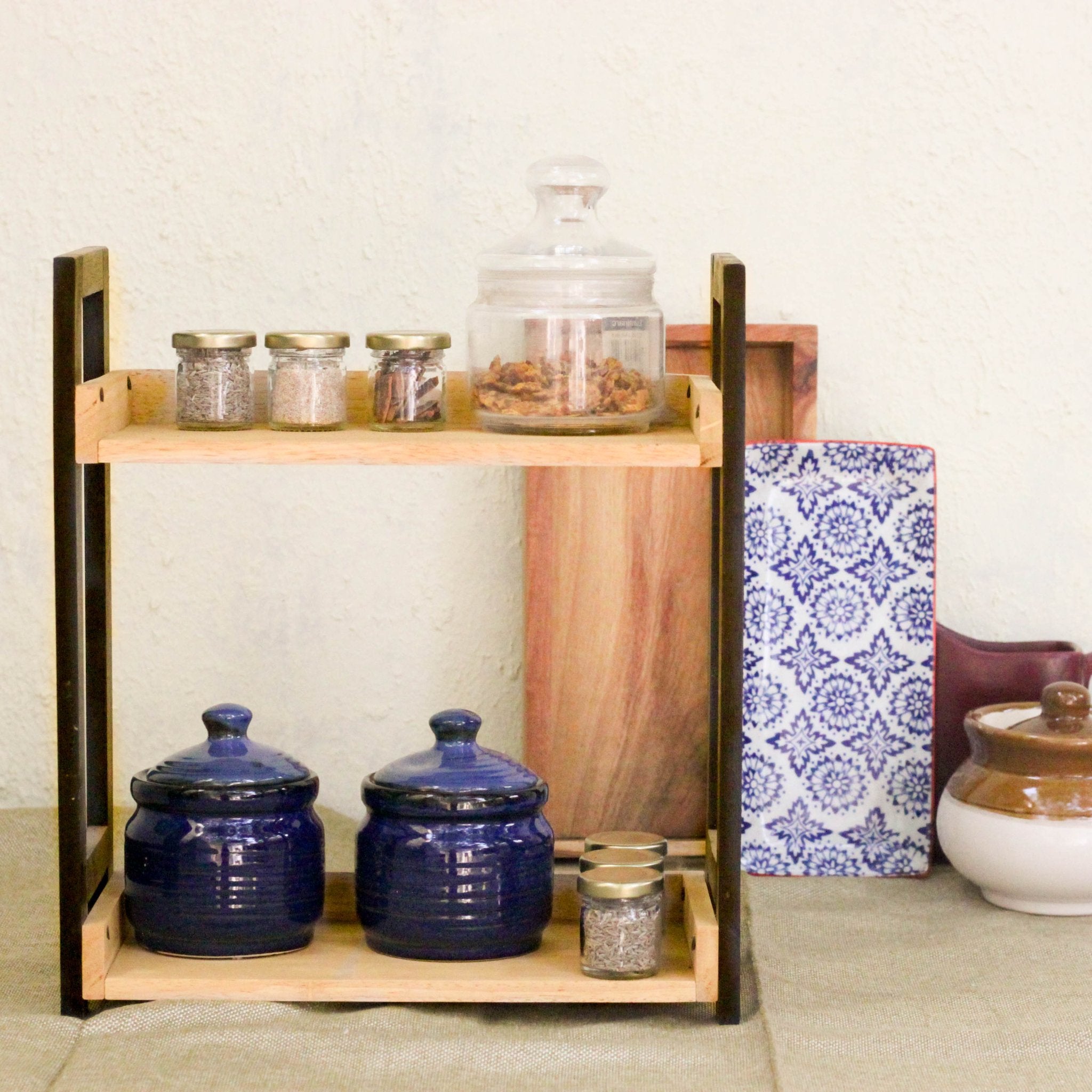Solid Wood Bambi Kitchen Rustic Storage Organizer – Kitchen Organizers on Brown Living™. SKU: BL0102. Img 1.
