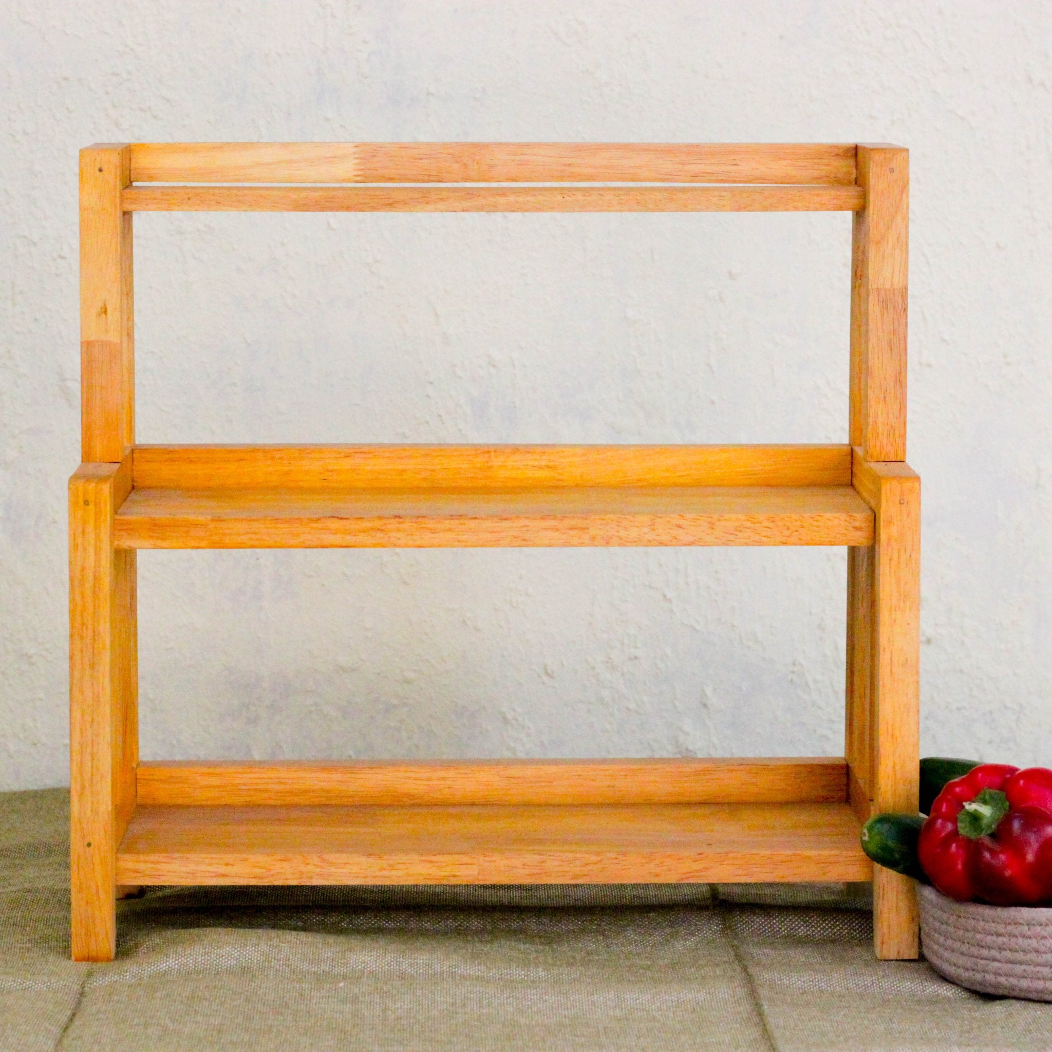 Solid Wood Masala & Jar Organizer | Big Stack Kitchen Rack – Kitchen Organizers on Brown Living™. SKU: BL0103. Img 4.