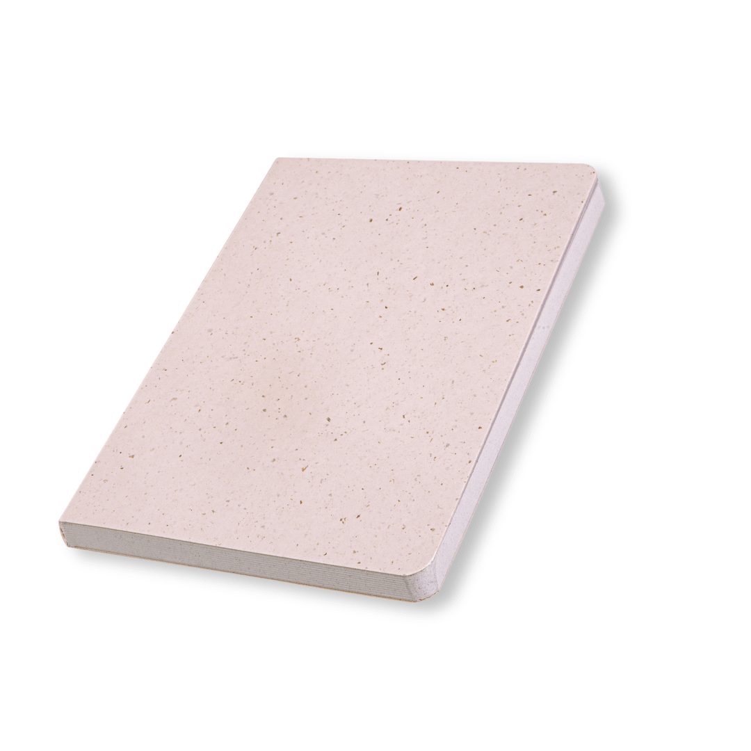 Spent Barley Cover Softback Notebook Made from Upcycled Sanitary Pads – Notebooks & Notepads on Brown Living™. SKU: SGC3SPB1A5-160. Img 1.